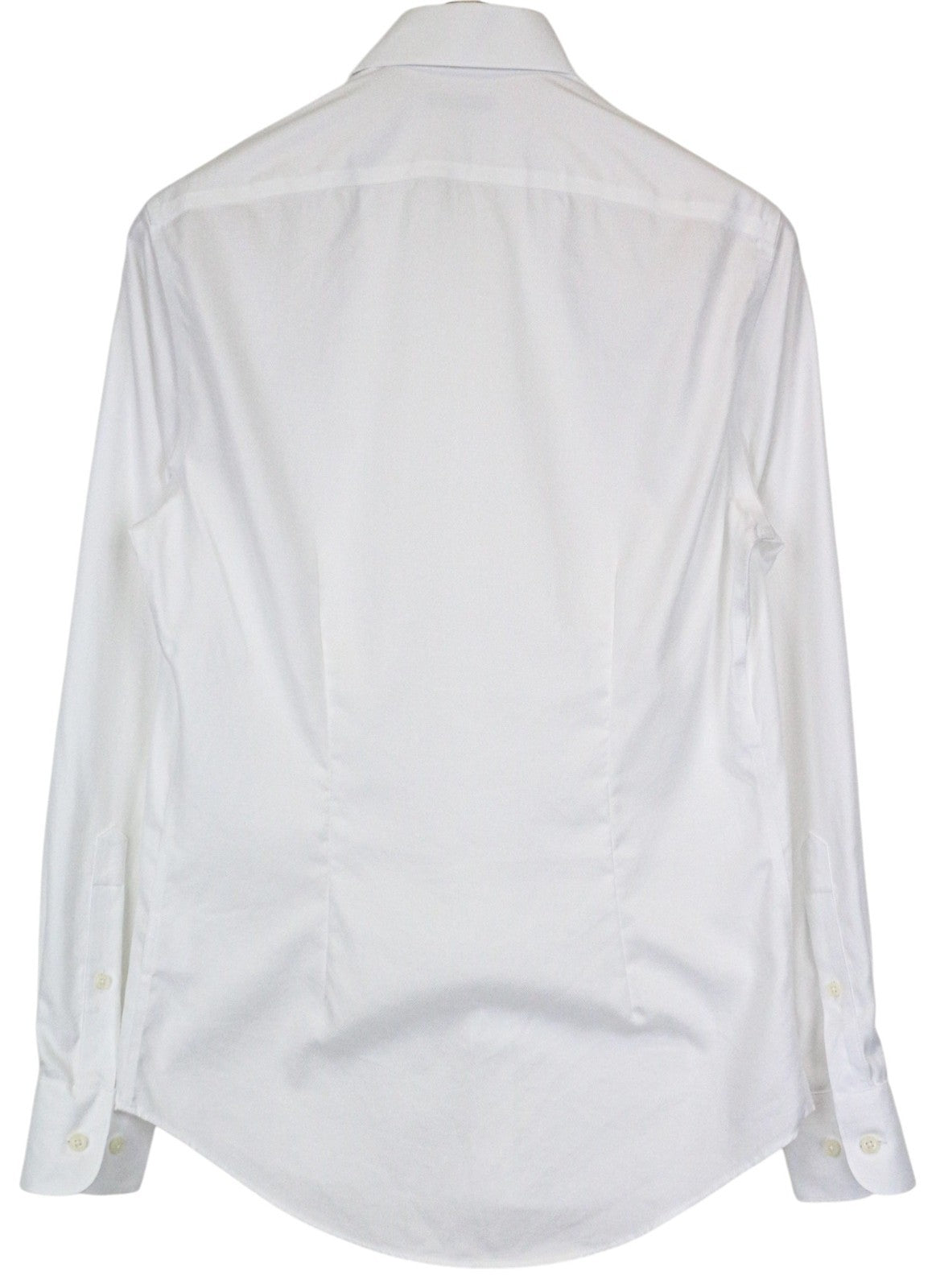 SUITSUPPLY Traveller Men's Formal Shirt 35/13.5 Slim White Spread Collar Twill