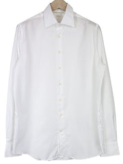 SUITSUPPLY Traveller Men's Formal Shirt 41/16 Slim White Pure Cotton Long Sleeve
