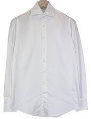 SUITSUPPLY Men's Formal Shirt 38/15 Slim White Cotton Long Sleeve Classic