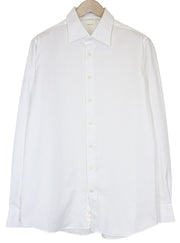 SUITSUPPLY Traveller Men's Formal Shirt 43/17 Slim White Cotton Twill
