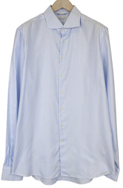 SUITSUPPLY Men's Formal Shirt 45L/17.75L Extra Slim Blue Cotton Striped