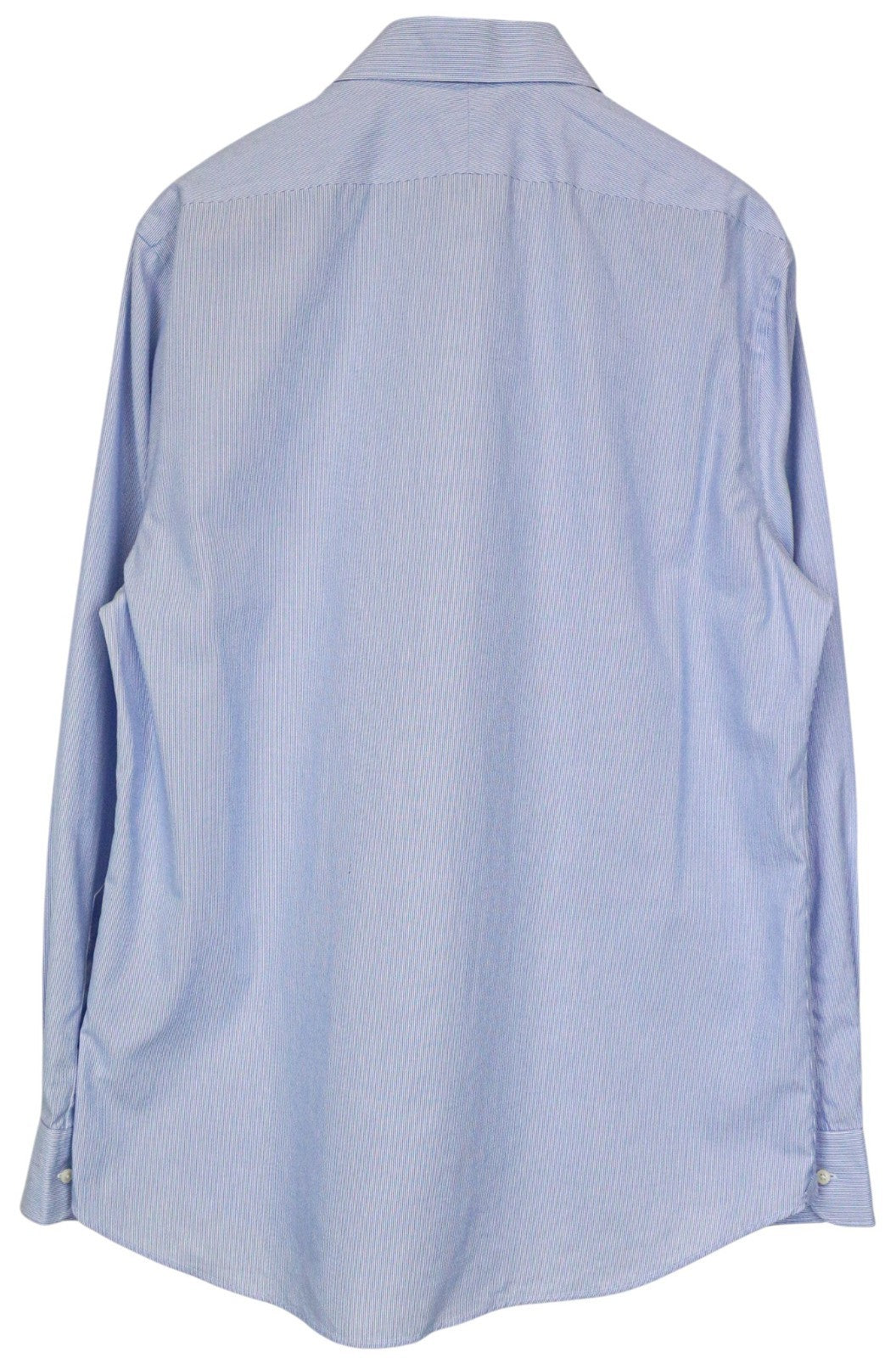 SUITSUPPLY Men's Formal Shirt 44/17.5 Extra Slim Blue Cotton Striped