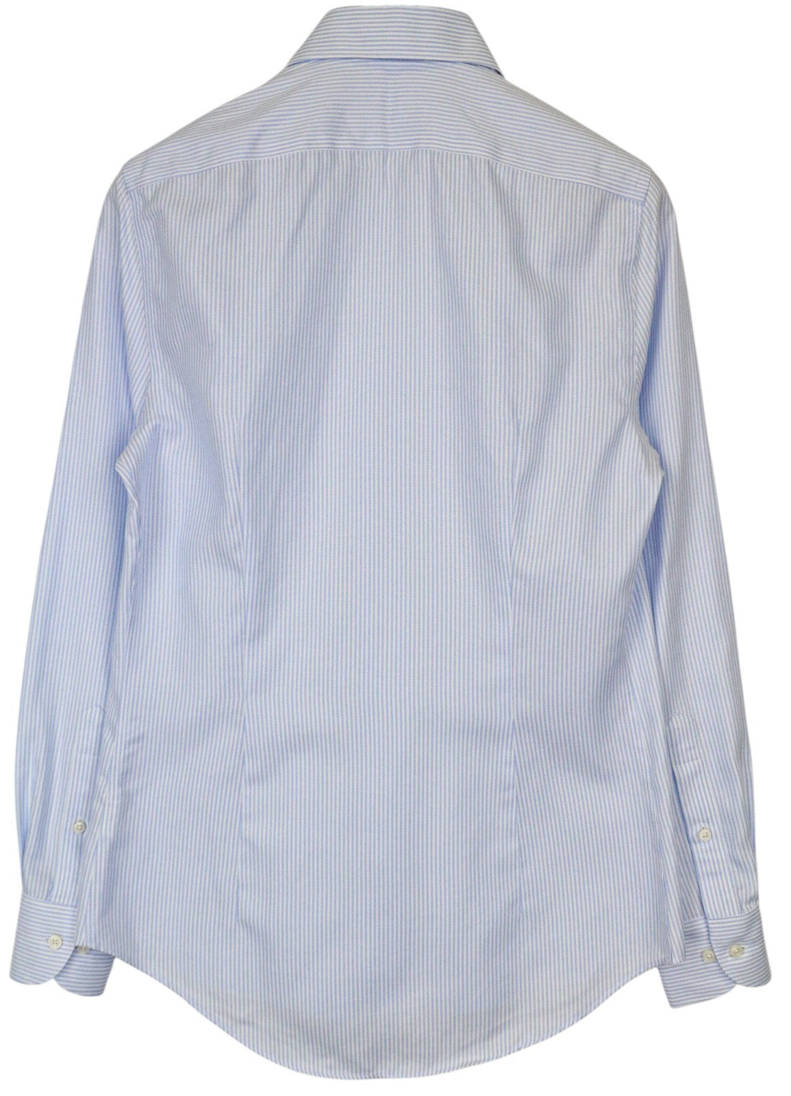 SUITSUPPLY Men's Formal Shirt 37/14.5 Extra Slim Blue Cotton Striped