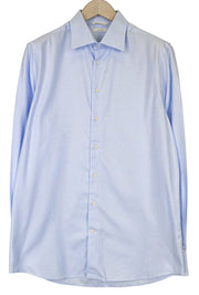 SUITSUPPLY Traveller Men's Formal Shirt 41/16 Slim Blue Cotton Patterned