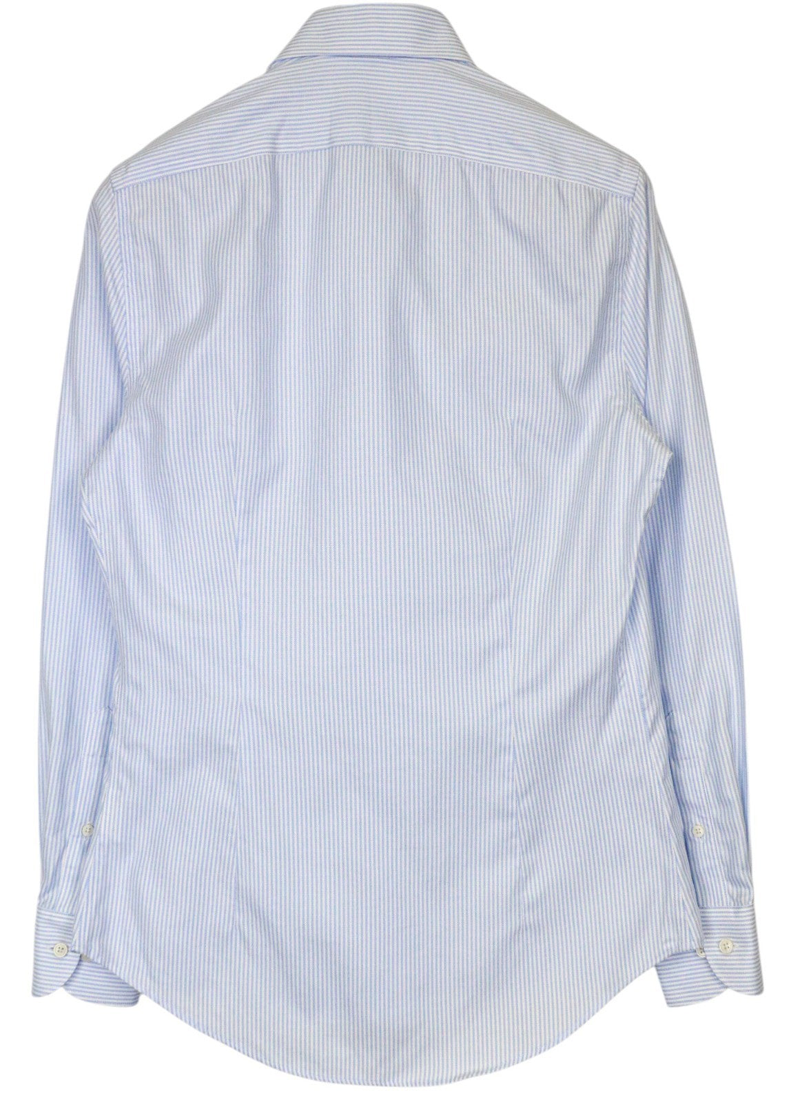 SUITSUPPLY Men's Formal Shirt 37/14.5 Extra Slim Blue Cotton Striped Classic