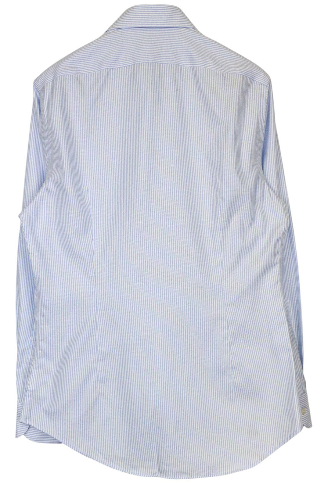 SUITSUPPLY Men's Formal Shirt 42/16.5 Extra Slim Blue Cotton Striped Classic