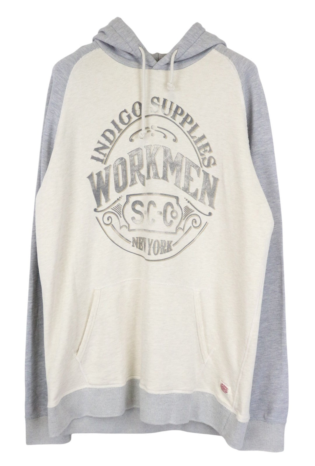 SCOTCH & SODA Men Sweatshirt 2XL Ecru Hooded Cotton Blend Melange Jersey Fleece