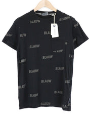 SCOTCH & SODA Men T-Shirt S Black Pure Cotton Jersey Graphic Crew Neck