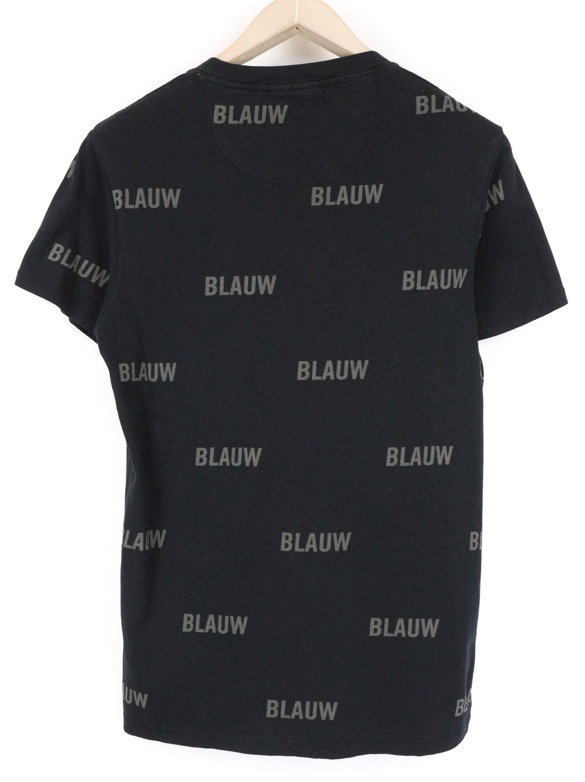 SCOTCH & SODA Men T-Shirt S Black Pure Cotton Jersey Graphic Crew Neck