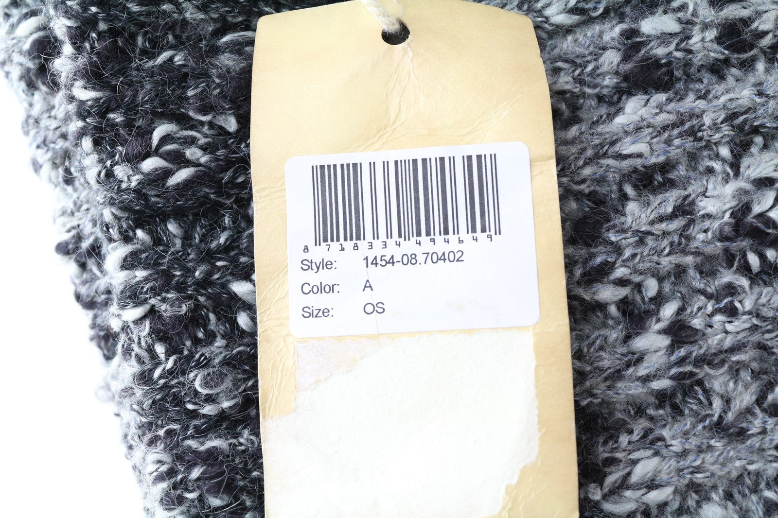 SCOTCH R'BELLE Women Scarf OS Grey Wool Mohair Blend Infinite Striped