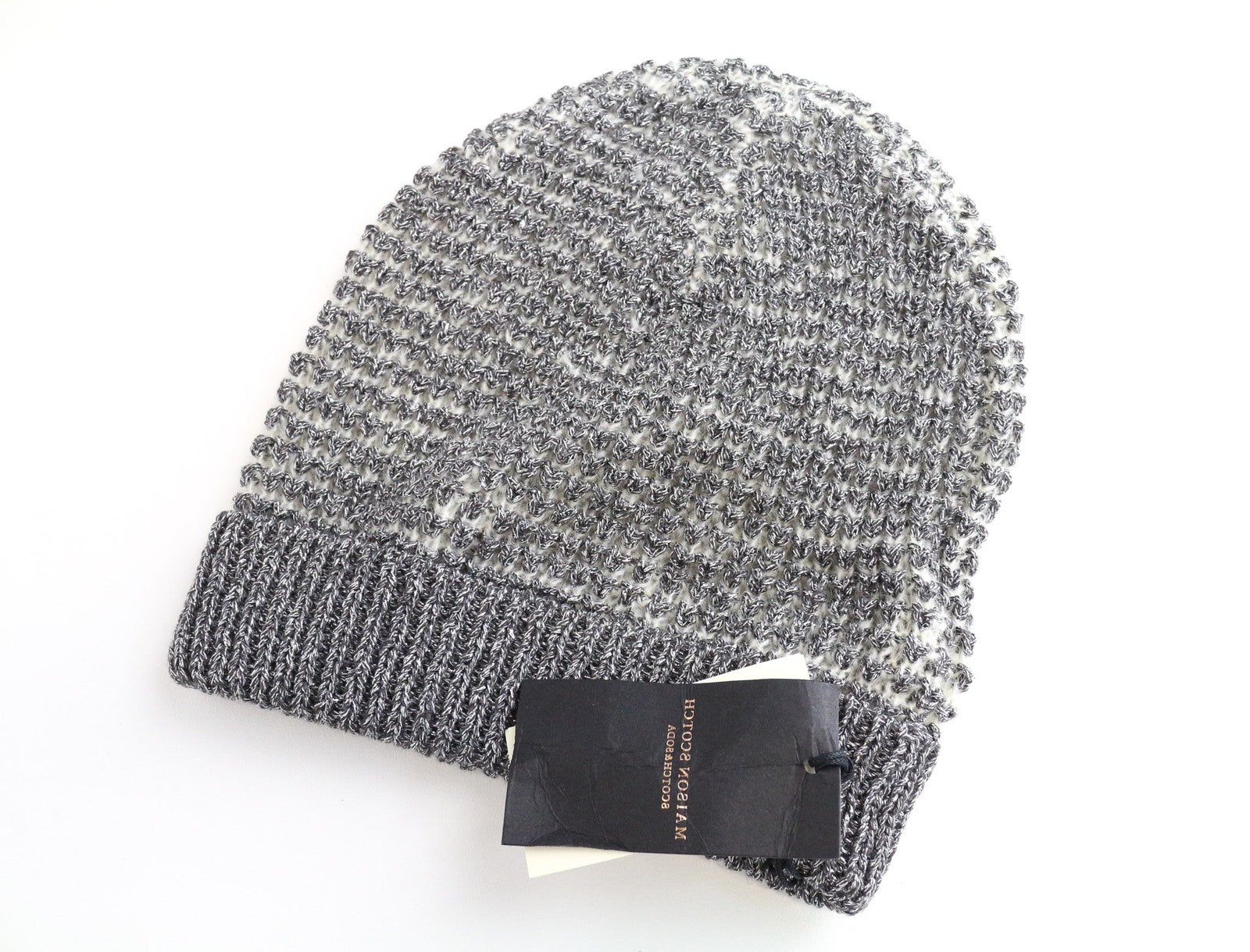 MAISON SCOTCH Women Hat OS Grey Wool Blend Knitted Beanie