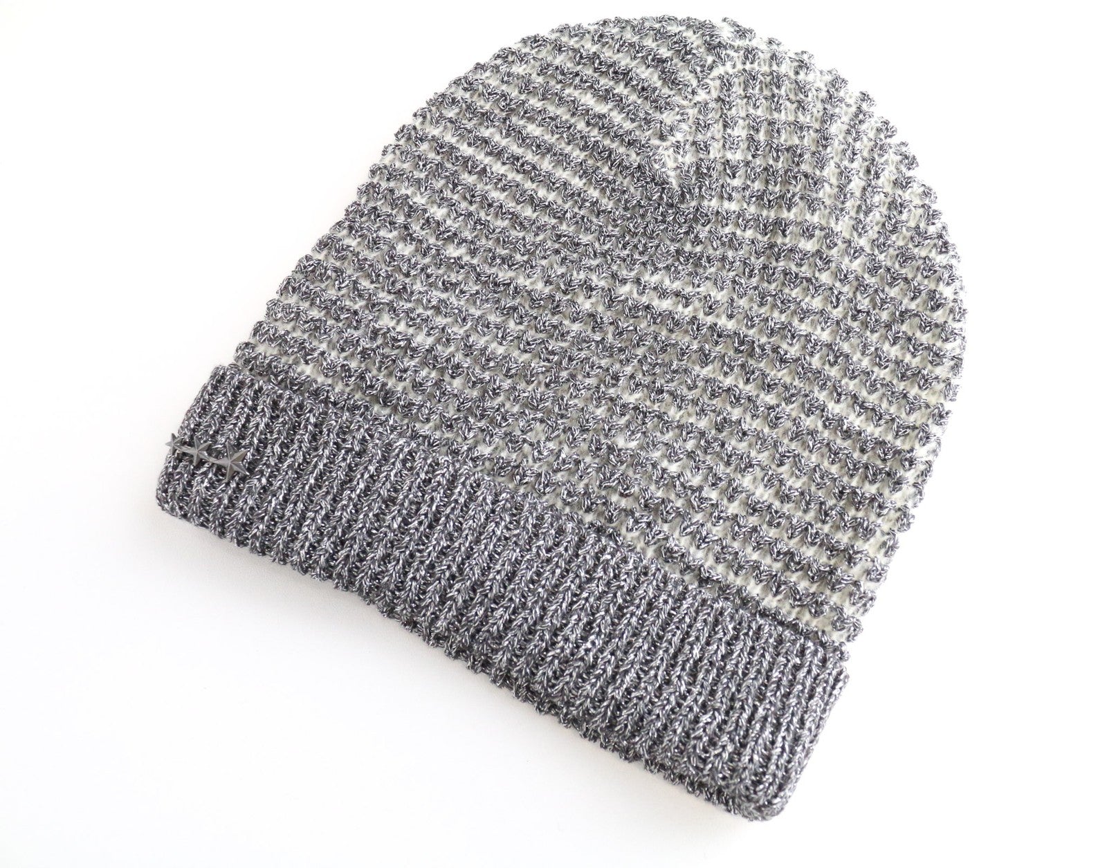 MAISON SCOTCH Women Hat OS Grey Wool Blend Knitted Beanie