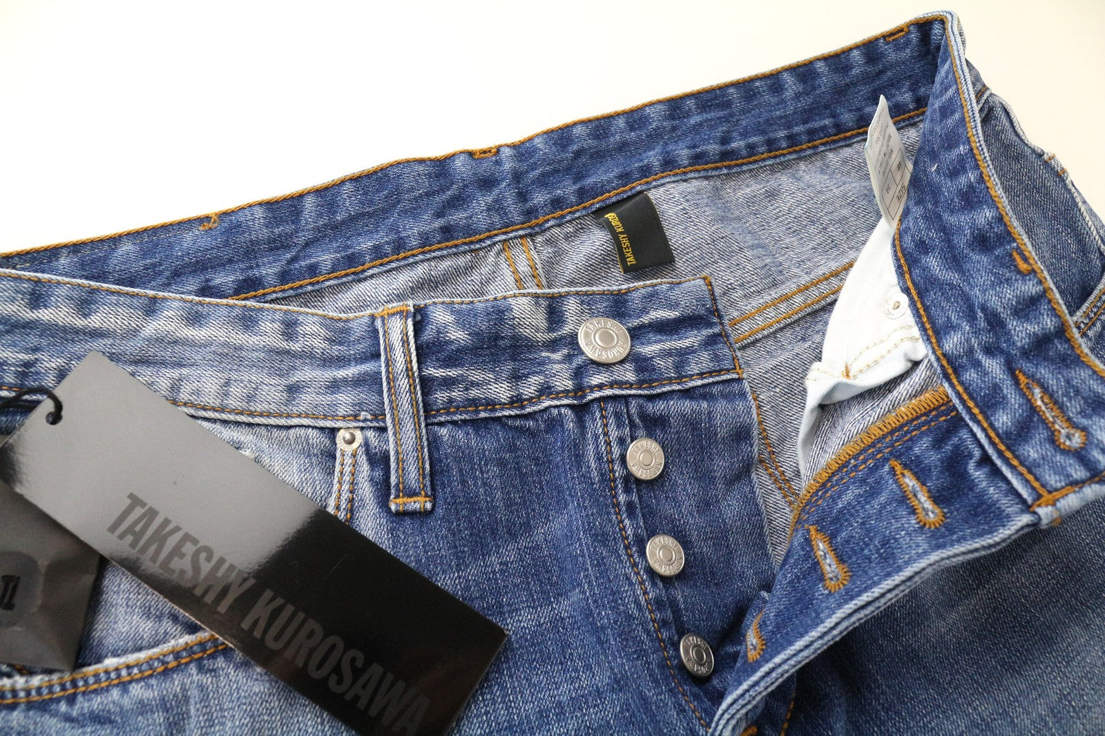 TAKESHY KUROSAWA TK 08 vyriški džinsai W34 mėlyni, netempiami, ploni, aptempti 
