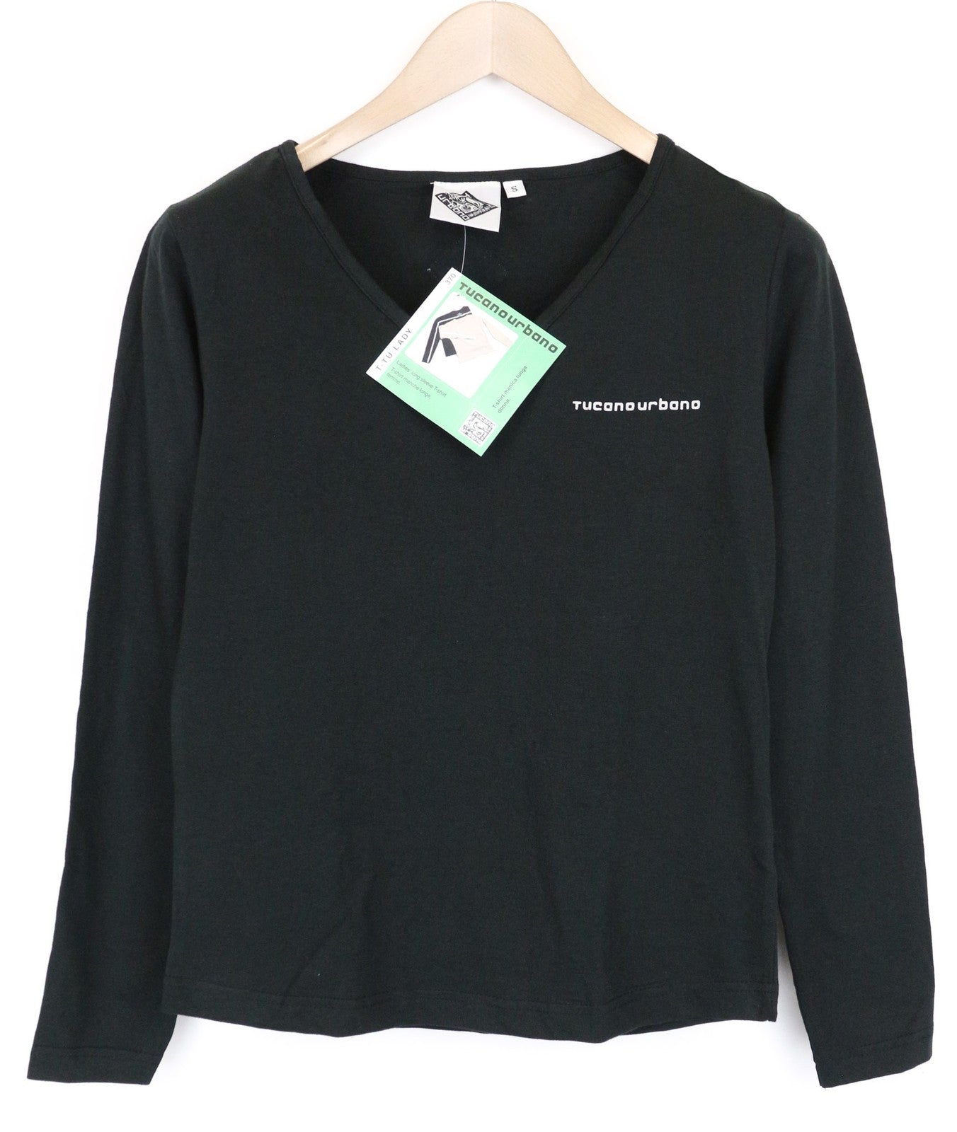 TUCANO URBANO T-TU Women T-Shirt S Black Jersey Pure Cotton Pullover