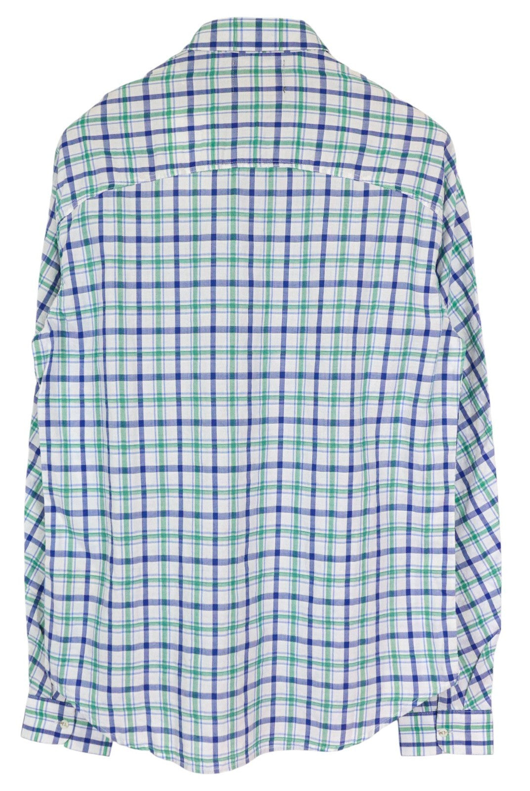 SCOTCH & SODA Ams Couture Men Shirt M Pure Cotton Blue White Check Pattern