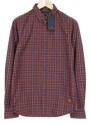 SCOTCH & SODA Ams Couture Men Shirt S Pure Cotton Purple Check Patterned