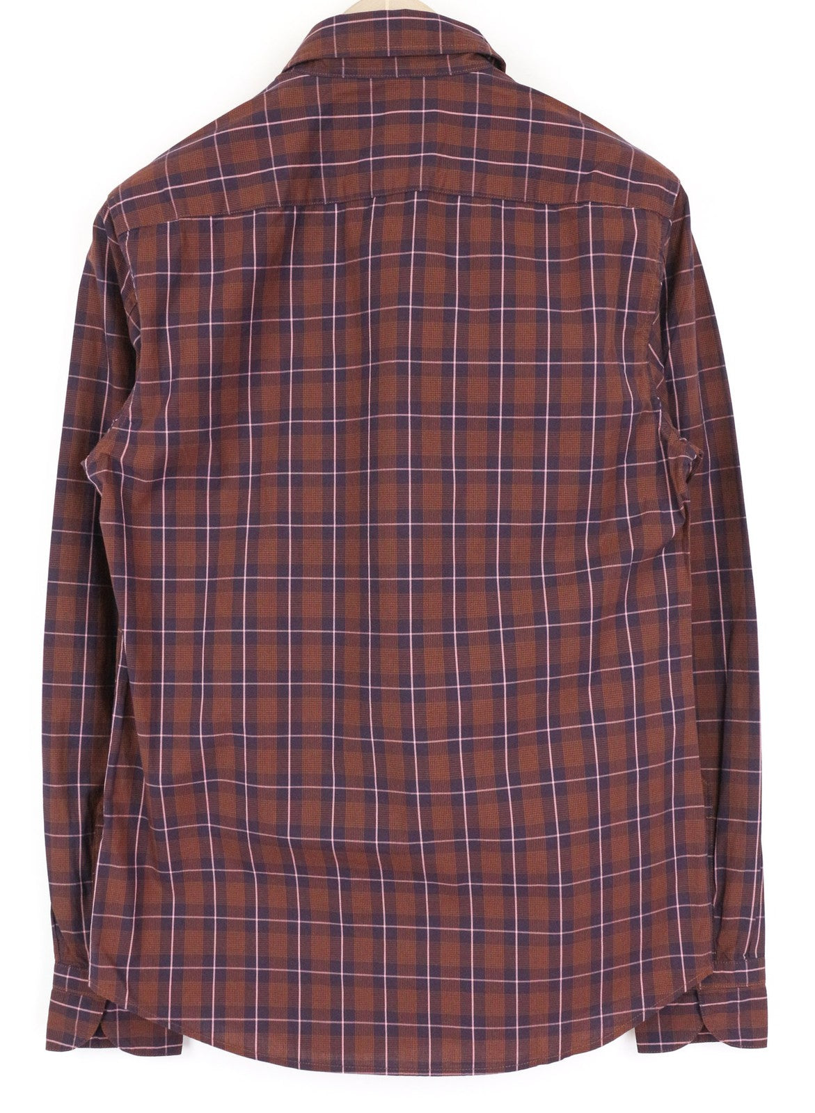 SCOTCH & SODA Ams Couture Men Shirt S Pure Cotton Purple Check Patterned