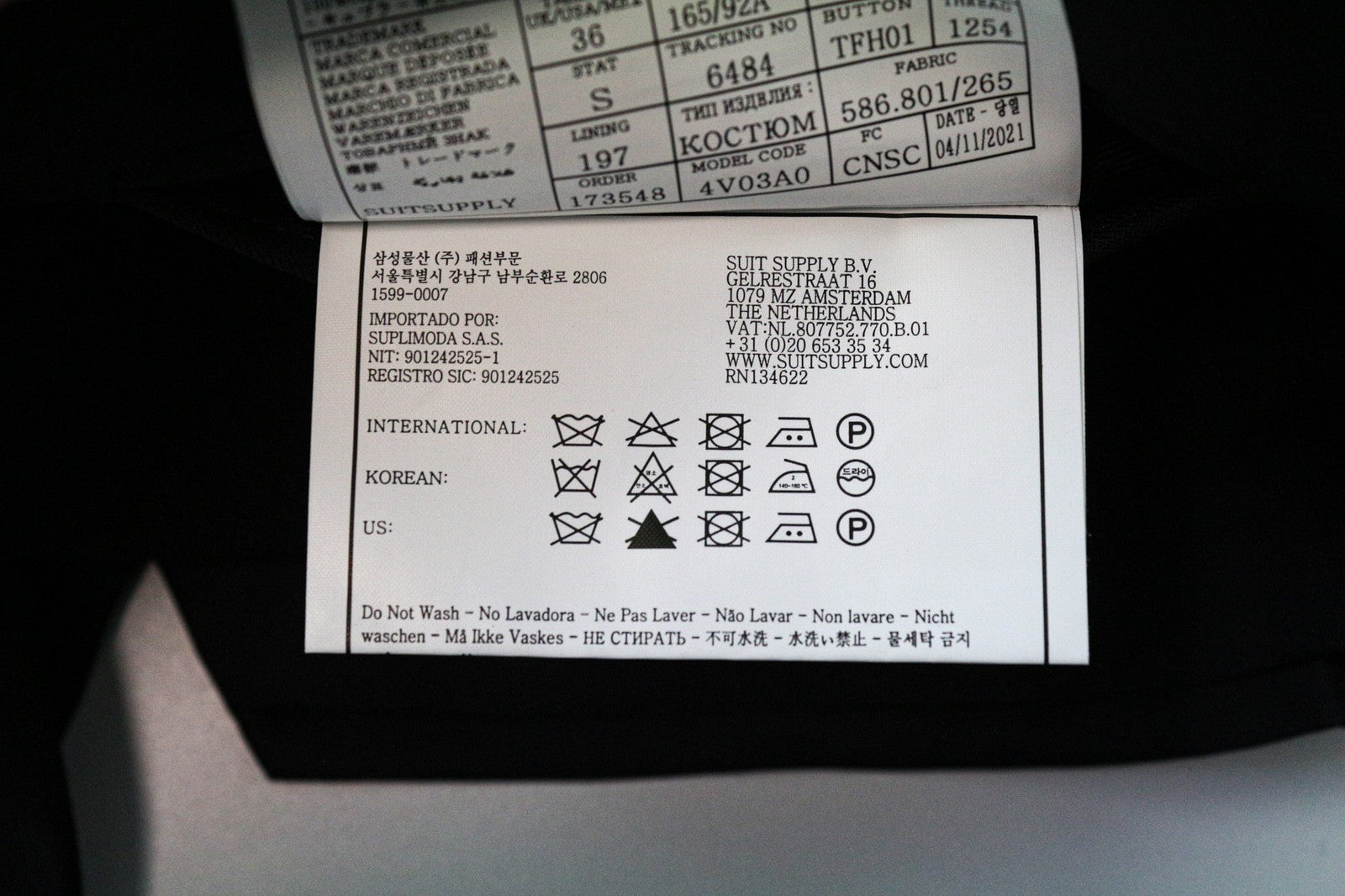 SUITSUPPLY Ferrara Men Suit UK36S Trousers Waistcoat Pure Wool Blue 2in1