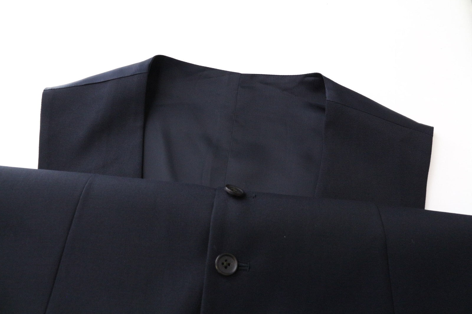 SUITSUPPLY Ferrara Men Suit UK36S Trousers Waistcoat Pure Wool Blue 2in1