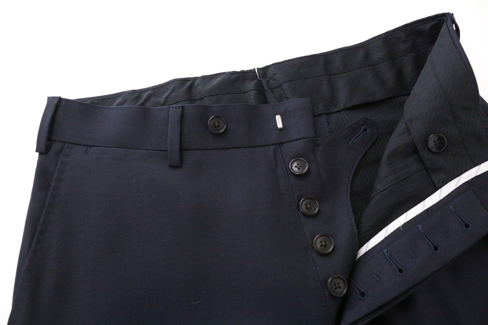 SUITSUPPLY Ferrara Men Suit UK36S Trousers Waistcoat Pure Wool Blue 2in1