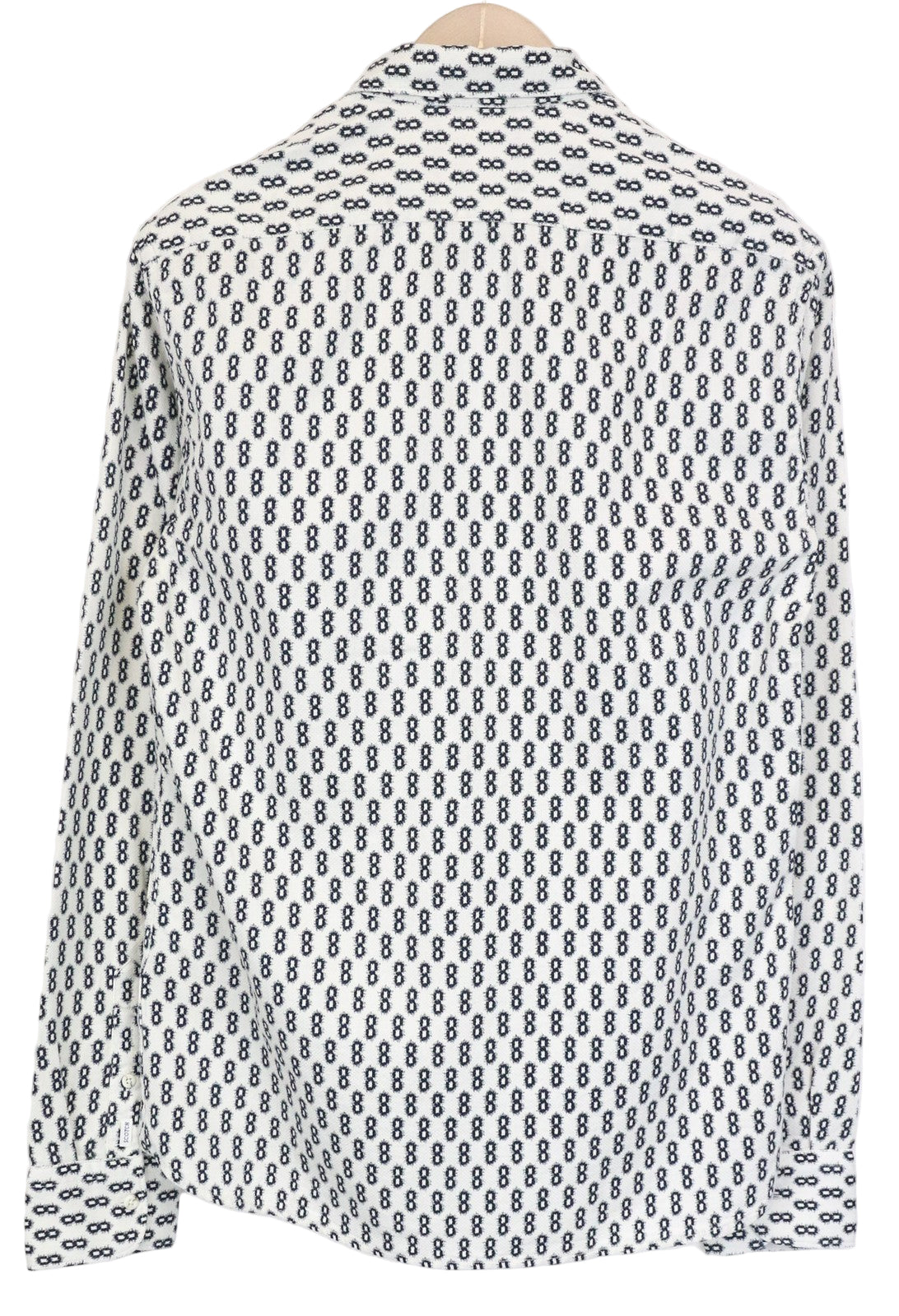 SCOTCH & SODA Men Shirt M Button-Down Navy Classic Abstract Pattern Cotton