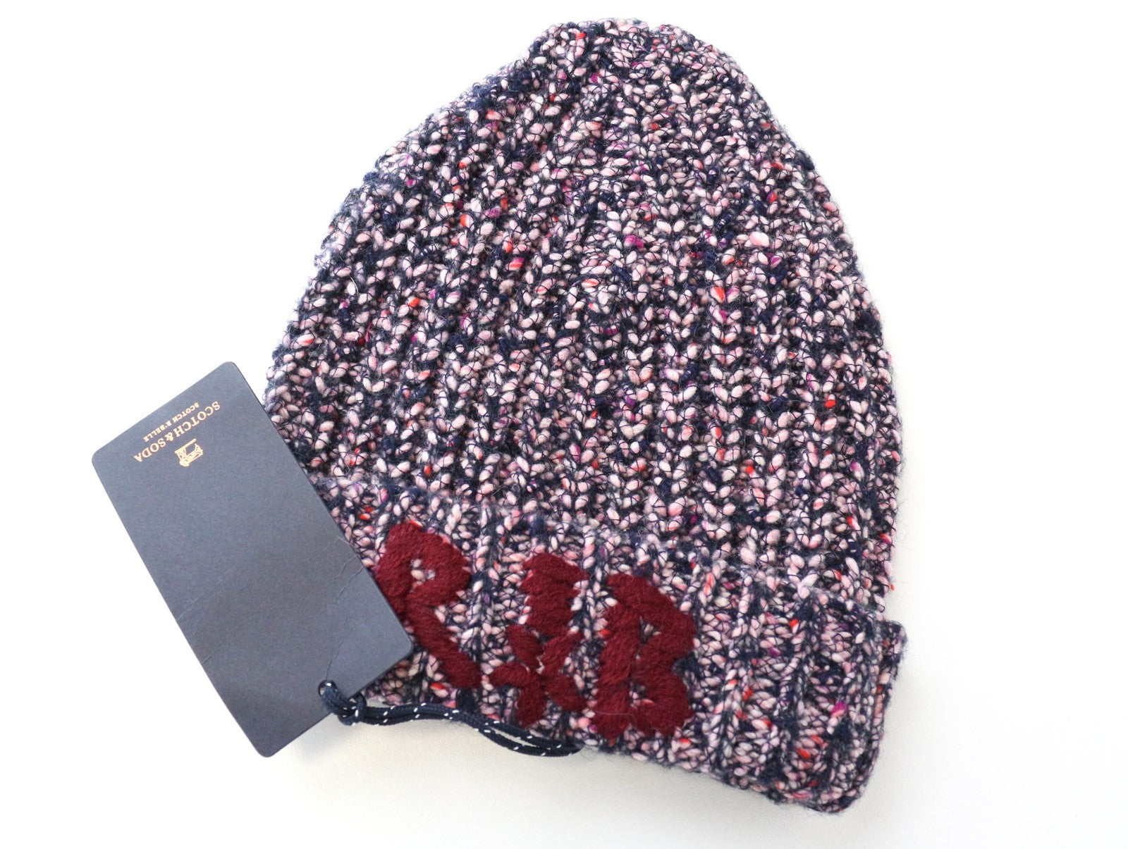 SCOTCH & SODA Women Hat S Girls Pink Wool Cotton Blend Knit Beanie