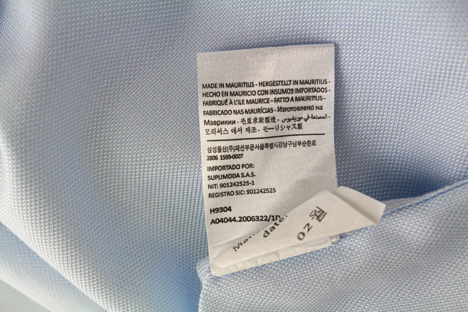 SUITSUPPLY Traveller Men's Formal Shirt 41L/16L Slim Blue Cotton Twill