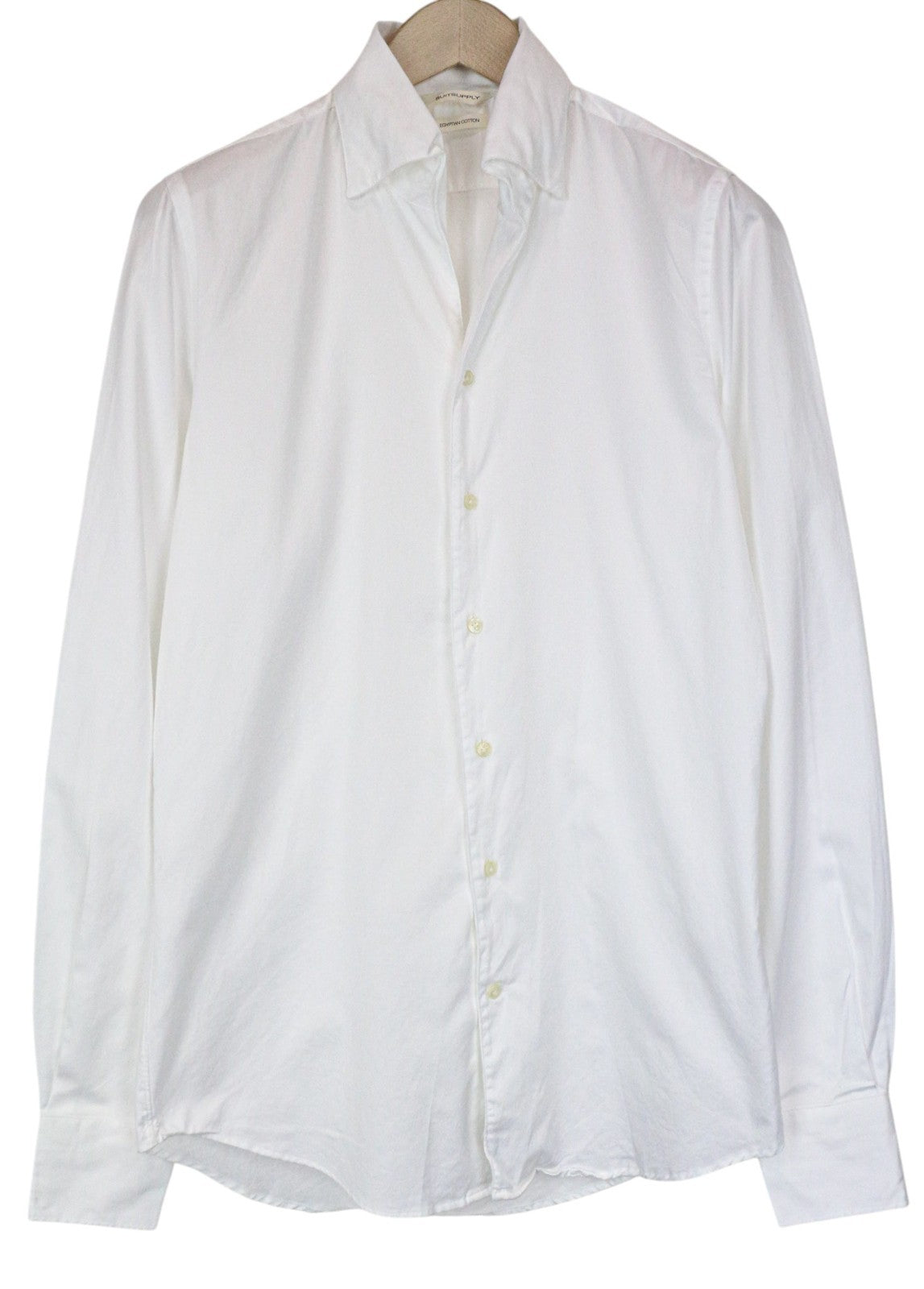 SUITSUPPLY Men's Formal Shirt 39L/40L/15 1/2L/15 3/4L Extra Slim White Cotton