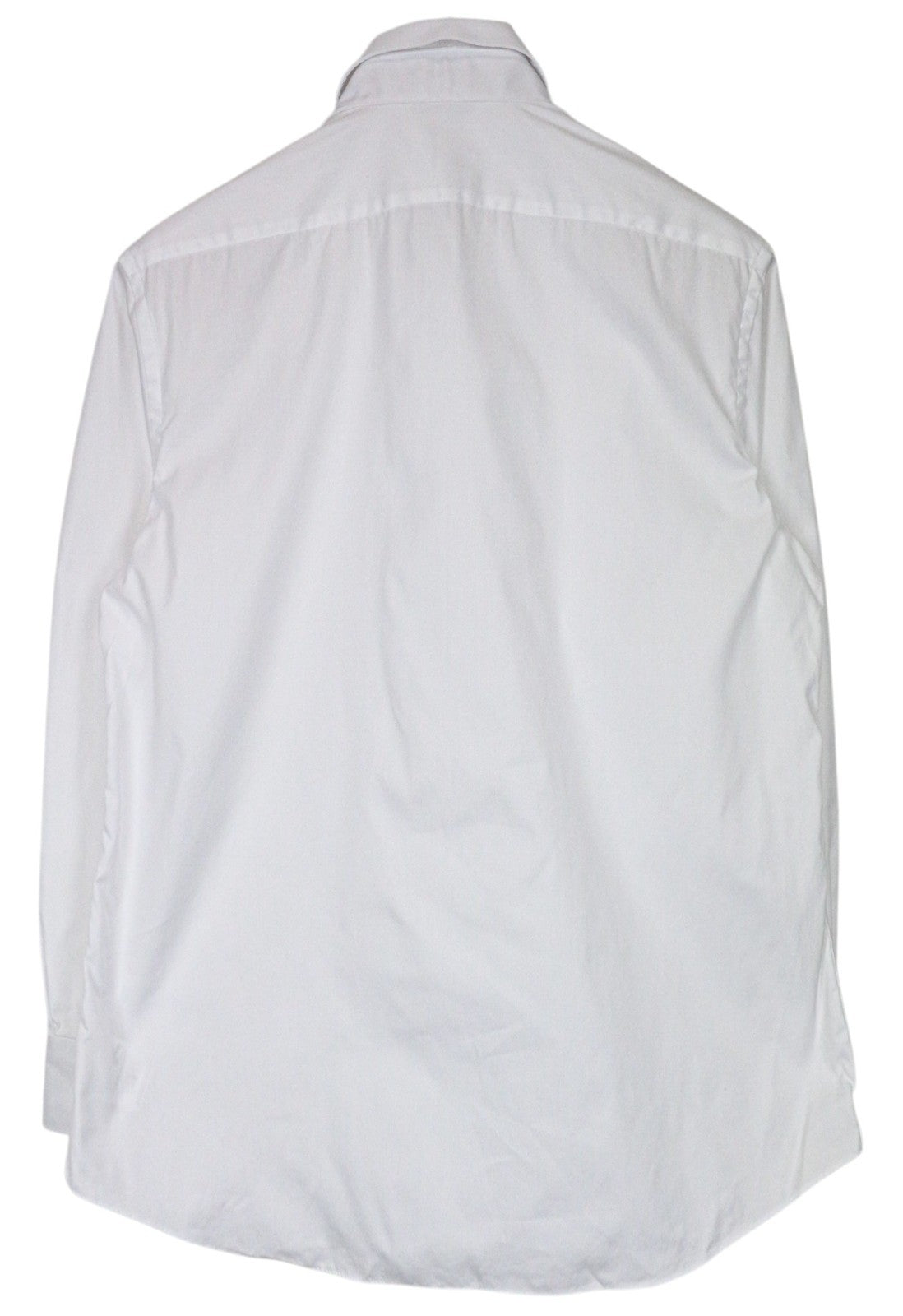 SUITSUPPLY Men's Formal Shirt 39 Slim White Pure Cotton Twill Button-Up