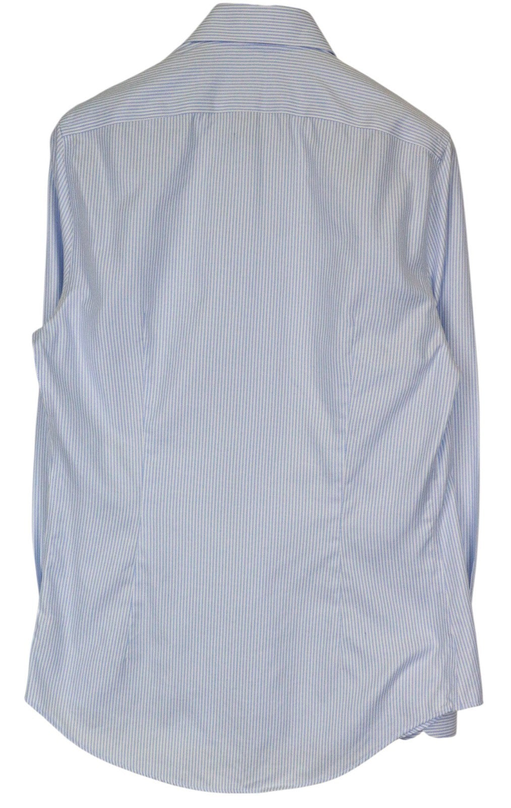 SUITSUPPLY Men's Formal Shirt 40/15 3/4 Extra Slim Blue Cotton Striped Cutaway