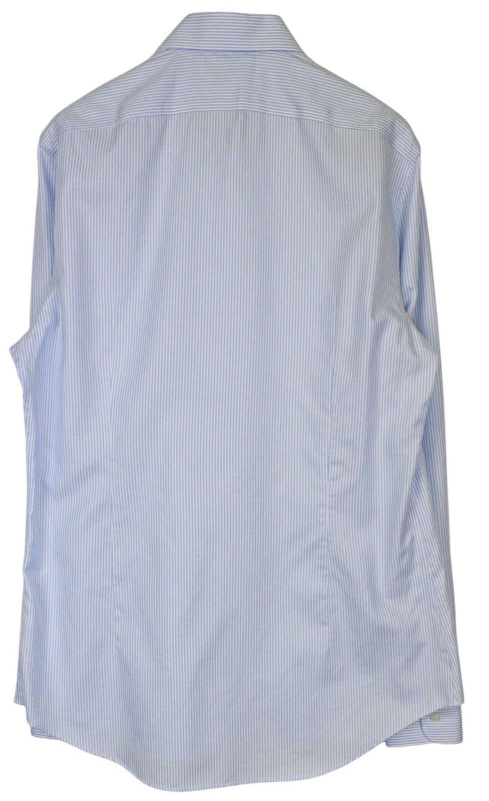 SUITSUPPLY Men's Formal Shirt 43L/17L Extra Slim Blue Cotton Striped Long Sleeve