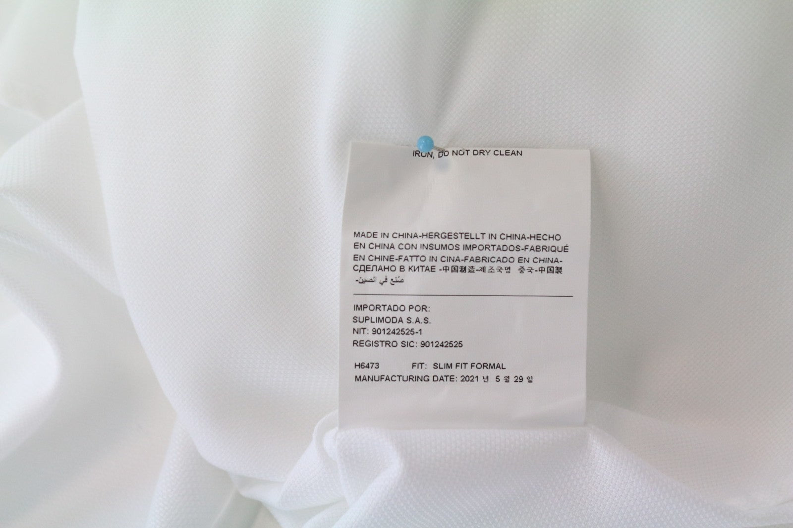 SUITSUPPLY Traveller Men's Formal Shirt 38/15 Slim White Twill Long Sleeve