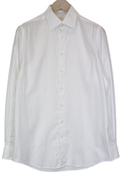 SUITSUPPLY Traveller Men's Formal Shirt 39/15 1/2 Slim White Cotton Long Sleeve