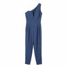 Blue Polyester Jumpsuit