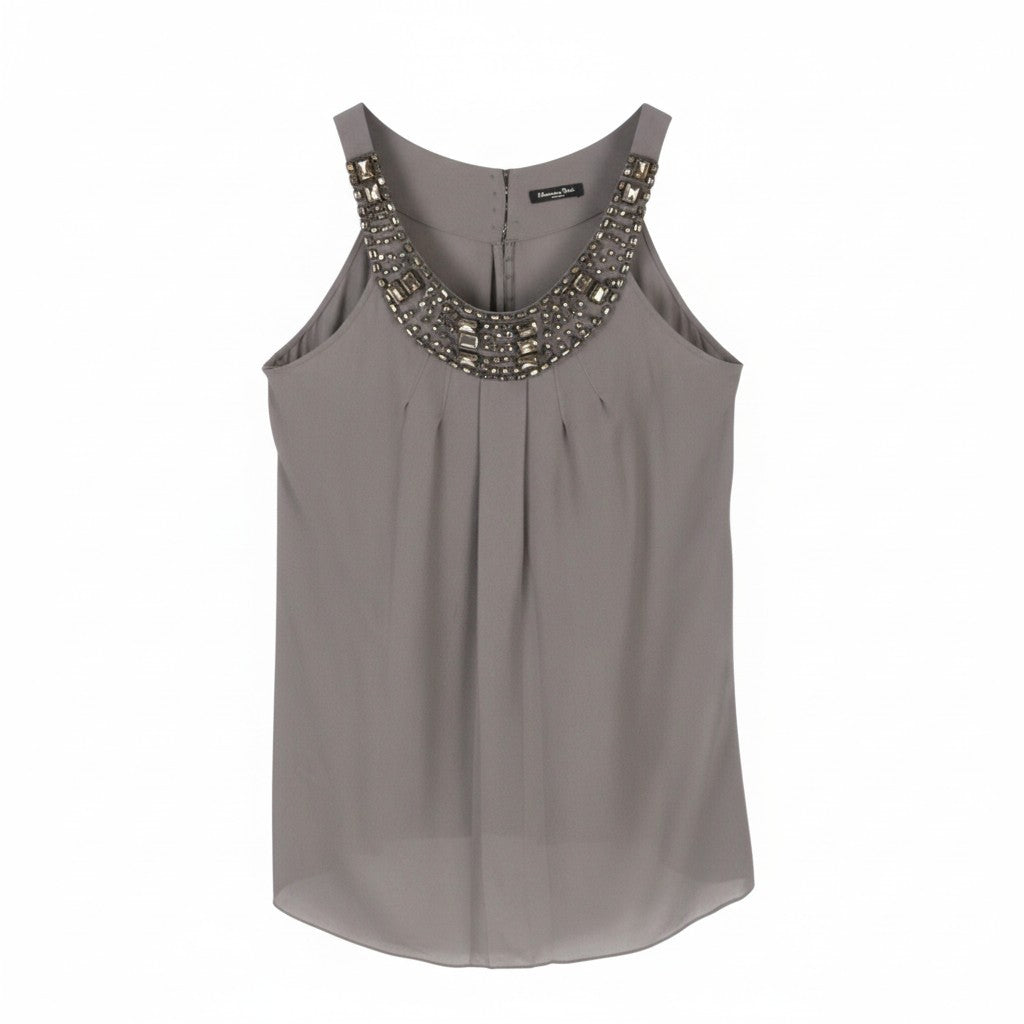Graues Seiden-T-Shirt