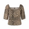 Blouse Leopard Puff Sleeve