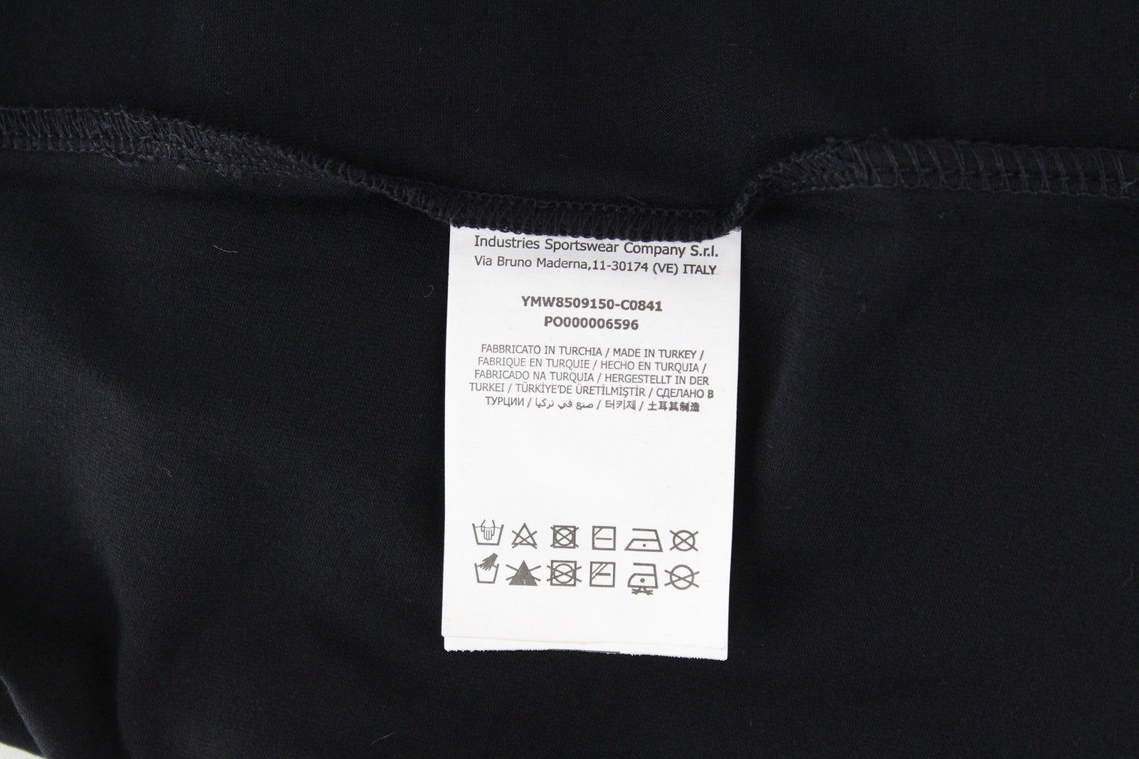 MARINA YACHTING Men's Black Logo Tee L Cotton Stretch Round Neckline T-Shirt