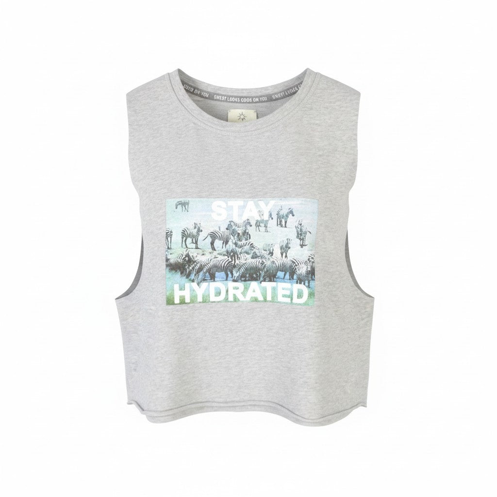 Graues Baumwoll-T-Shirt