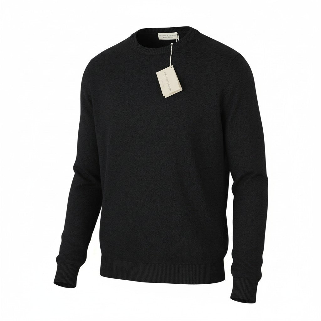 Schwarzer Strickpullover