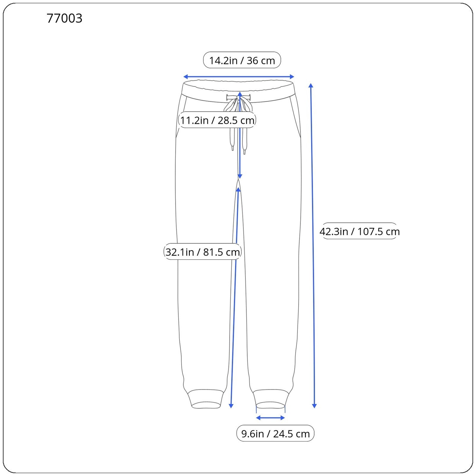 RICHMOND Men's Jogger Pants Black L Cotton Stretch Pull-On with Drawstrings