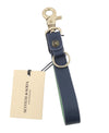 Blue Leather Keychain