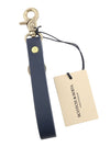Blue Leather Keychain