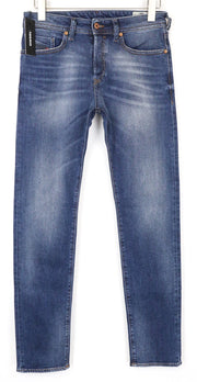 DIESEL Buster 084NS Men's Jeans W28/L32 Slim Tapered Washed Blue Stretch