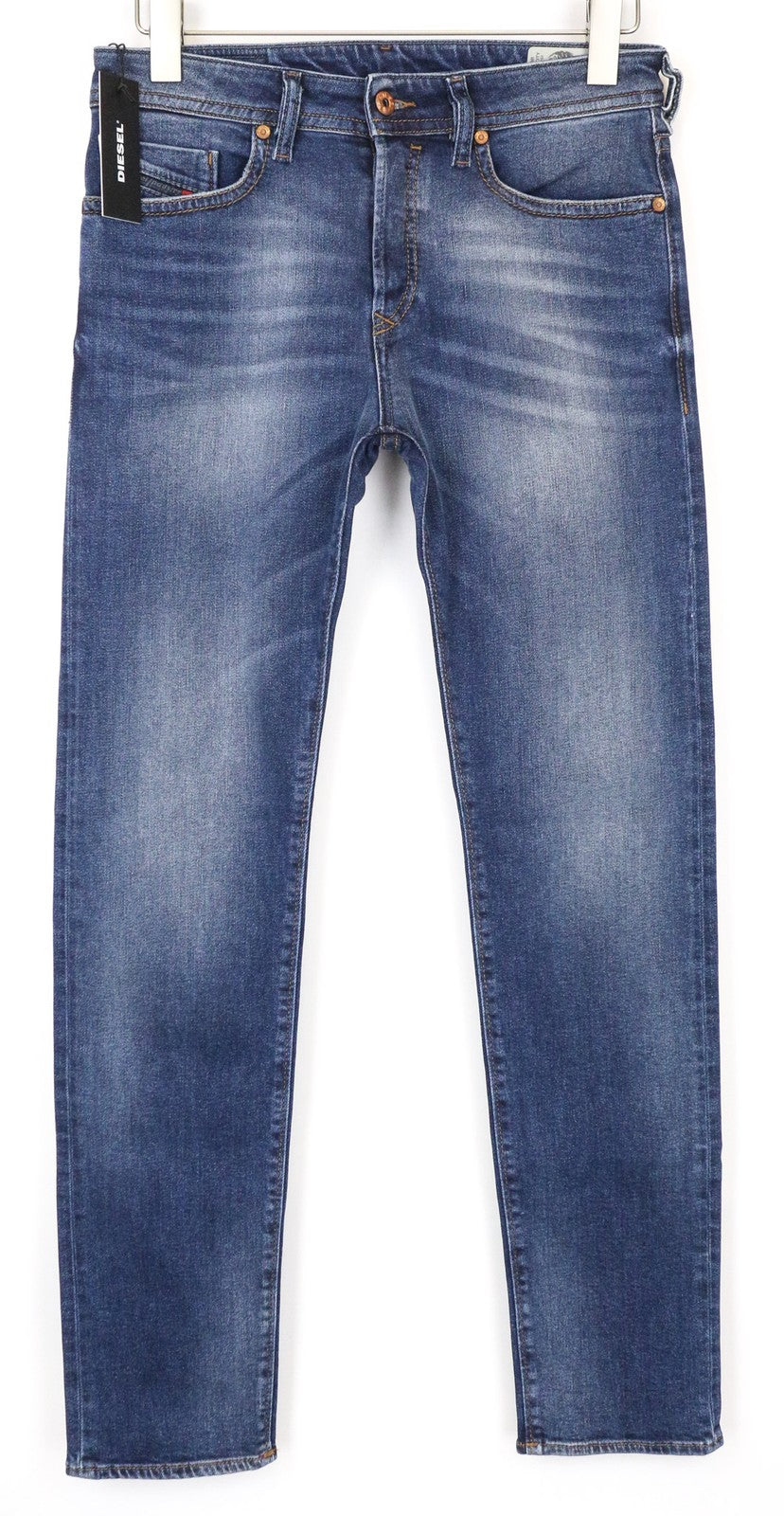 DIESEL Buster 084NS Men's Jeans W28/L32 Slim Tapered Washed Blue Stretch