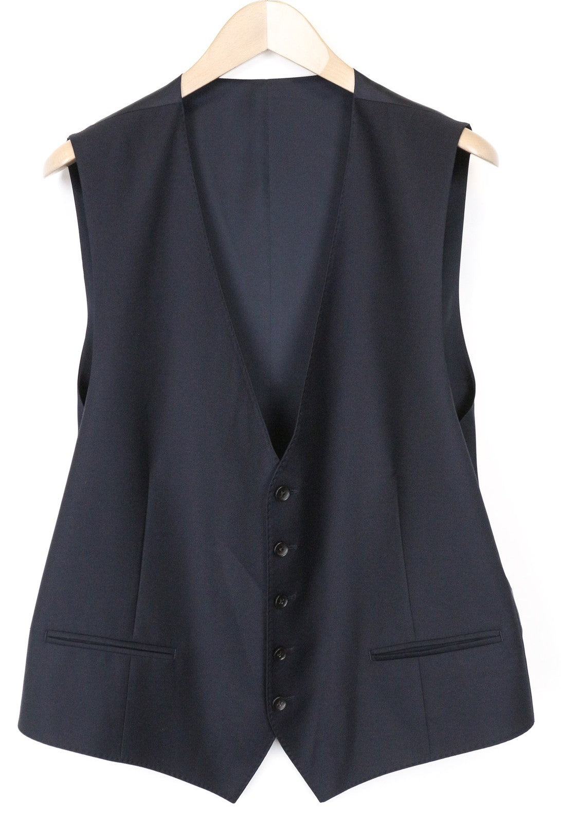 SUITSUPPLY Ferrara vyriška liemenė UK48R tamsiai mėlyna vilnonė vienaeilė V formos iškirpte 