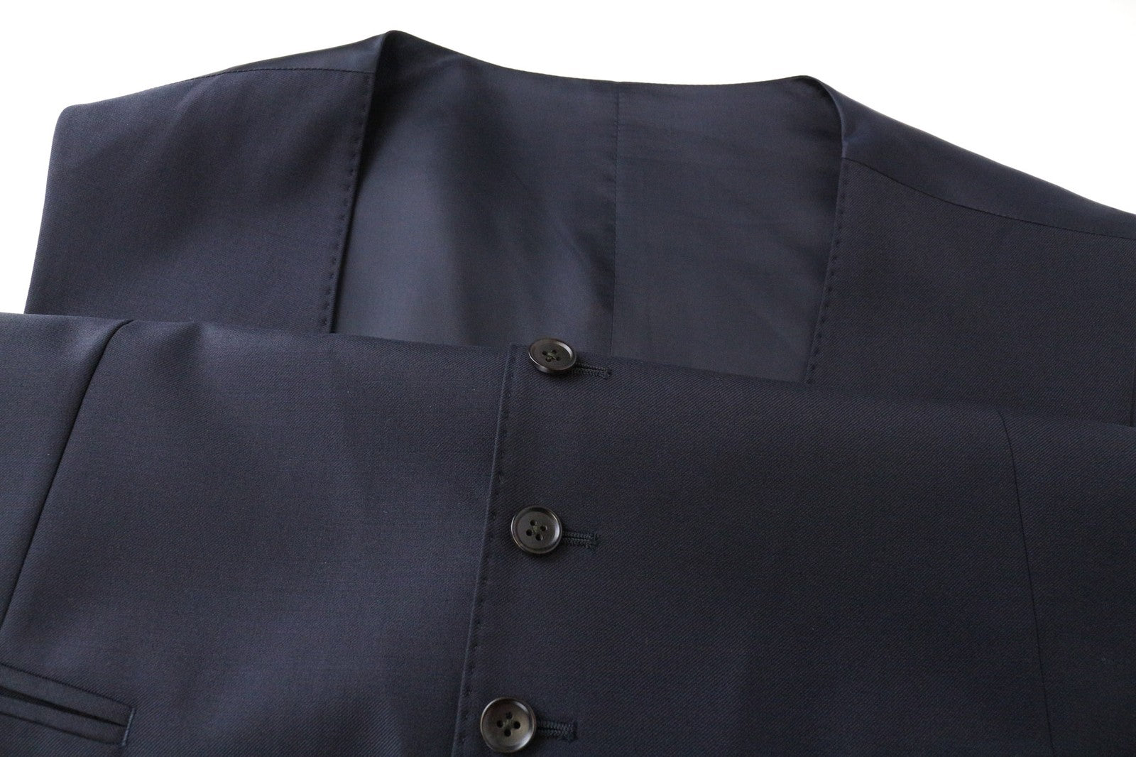 SUITSUPPLY Ferrara vyriška liemenė UK48R tamsiai mėlyna vilnonė vienaeilė V formos iškirpte 