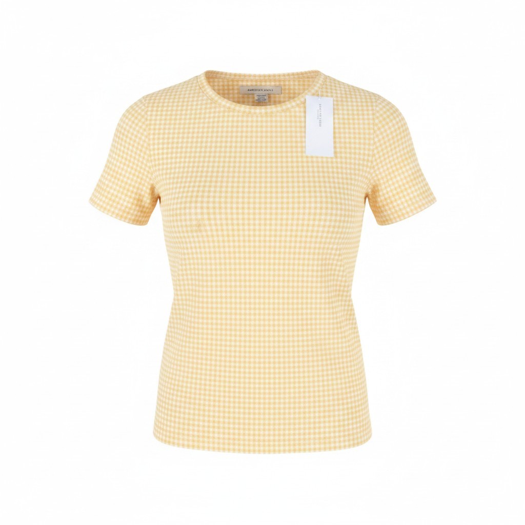 Gelbes Baumwoll-T-Shirt