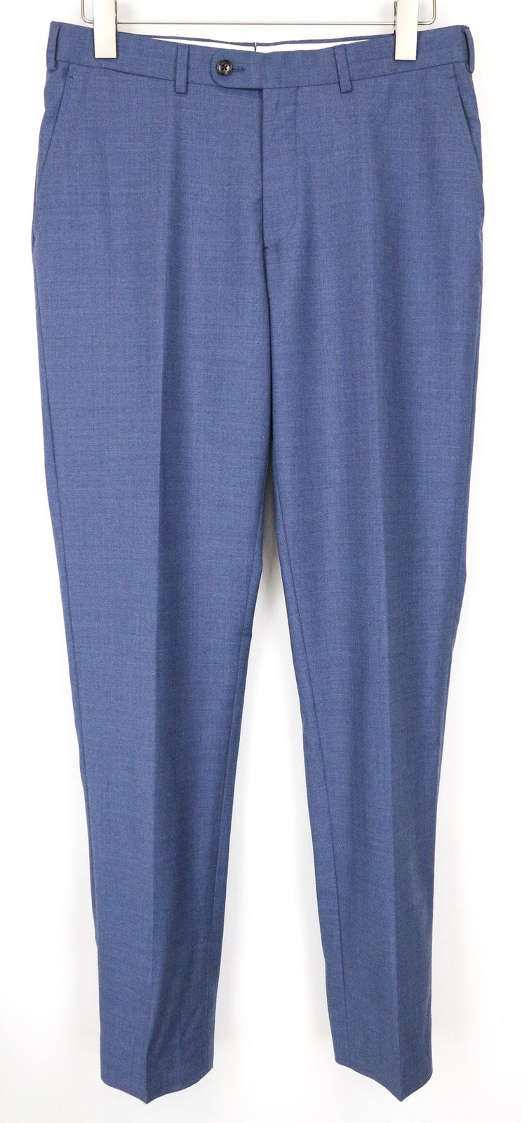 SUITSUPPLY Brescia Men's Trousers UK38R Blue Wool Pleated Lined Classic