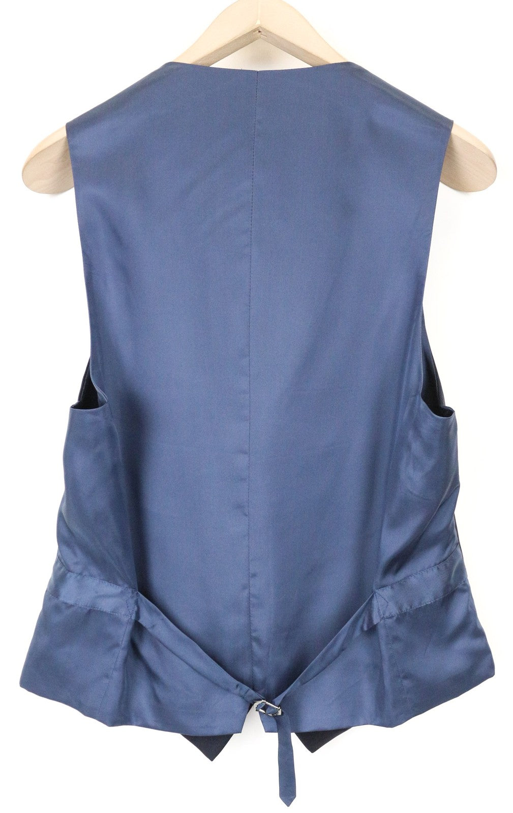 SUITSUPPLY Ferrara Men's Waistcoat UK38R Blue Wool Lined Single-Breasted Vest