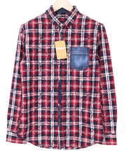 DESIGUAL Juli Men's Shirt S Checked Pure Cotton Long Sleeve Pocket Front